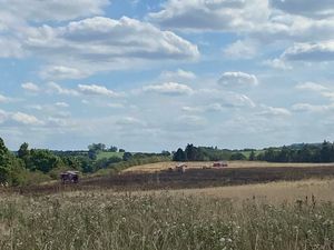 Supporting image for story: Sparks from a railway engine thought to have caused large fire next to Severn Valley Railway