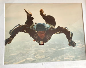 Emily's dad, Laurence Labhart, in action mid-air in the 1980s.