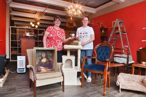 Debbie Morgan and Marie Morris show off the main room at the Qattery