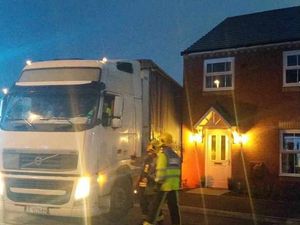 Supporting image for story: Lorry wedged against Black Country house after driver misjudged manoeuvre