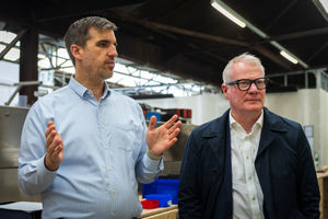 L-R: Johannes Botha, manufacturing manager at Voltempo, and The Mayor of the West Midlands - Richard Parker