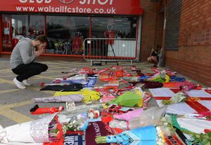 A huge number of tributes have been left at Walsall FC