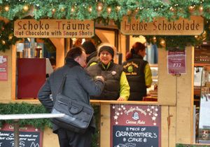 People were feasting on a range of festive treats