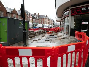 Supporting image for story: Two-year-old Shrewsbury town centre pavement ripped up to replace gas main