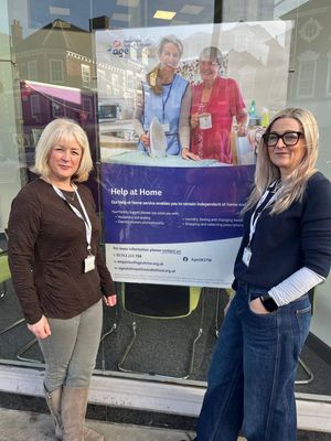 Suzanne Masters (left) and Tina Archer from the Help at Home team at Age UK Shropshire Telford & Wrekin.