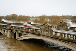 Flooding in Atcham in 2020