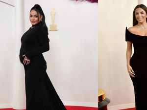 Supporting image for story: Vanessa Hudgens and Eva Longoria set an early all-black trend at the Oscars
