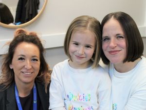 Supporting image for story: Mother and daughter get the chop to help raise funds for youngster's cancer appeal