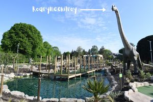 'Roaryneckilroy' - named after Tour golfer Rory McIlroy - is just one of the huge animated dinosaurs you'll see when you play the course