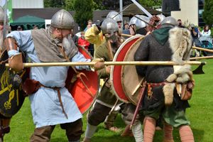 The Vikings and Saxons clash