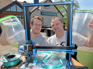 Supporting image for story: Wolverhampton pub manager and partner make 2,000 face shields for NHS