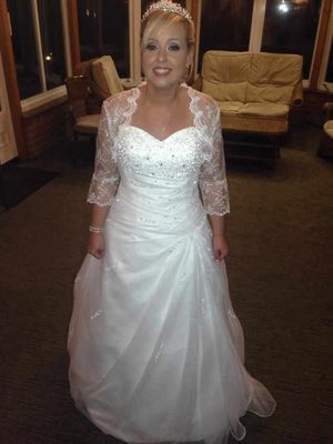 Becky in her wedding dress