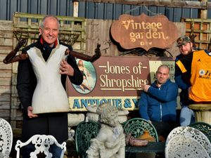 Supporting image for story: Bull in a China shop! Wolves legend helps reopen antiques store
