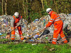 Supporting image for story: Whopping £40,000 bill to clear fly-tipping at Telford site - with video