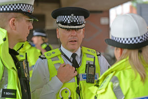 Police stopped and searched cars in Hockley Circus, Birmingham, as part of Operation Sceptre. Pictured: Deputy Chief Constable Scott Green.