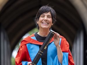 Supporting image for story: Texas star Spiteri recalls early days in music as she collects honorary degree