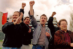 Workers in support of the Phoenix Four bid