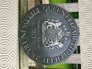 Supporting image for story: Queen's jubilee plaque installed at Oswestry playing field 