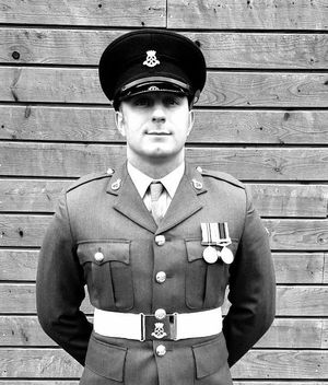 A photo of Matt during his military career