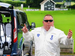 Supporting image for story: Carry on umpiring! John reaches fundraising target for new wheelchair 