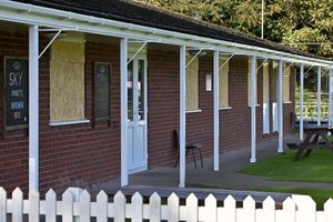Several windows have been smashed at the clubhouse