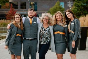 Ian Crampsie, Kimberley Jefferies, Natasha Marson (Regional Sales Manager), Ann-Marie Wood and Libby McKendrick, all formerly of Thomas Cook, met with customers in Telford