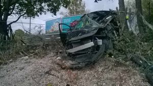 The car was severely damaged in the accident