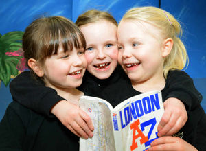Lily Grainger, and sisters Emma, and Sophia Redfern