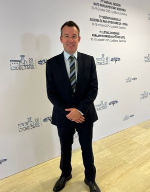 Stuart Anderson MP at the 71st Annual Session of the NATO Parliamentary Assembly (PA) in Ljubljana, Slovenia. Picture: Stuart Anderson MP