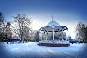 Snow fall in West Park, Wolverhampton, in November