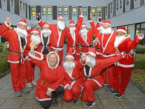 Supporting image for story: Russells Hall Hospital staff take part in Santa dash