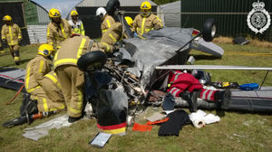 The aircraft after the crash credit: WMAS