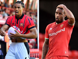 Walsall centre-backs Priestley Farquharson (left) and Donervon Daniels (right). 