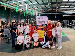 Brett Harris and the team at Blaze Hair in Kingswinford. Photo: Midlands Air Ambulance Charity