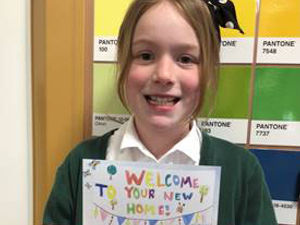 Supporting image for story: Ava's card welcomes Drayton home buyers