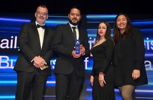 Retail, Hospitality & Leisure Business of the Year Award, presented by E&S editor-in-chief Mark Drew to winners Little Dessert Shop