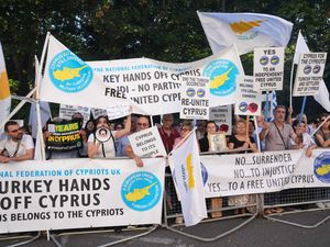 Supporting image for story: UK Cypriots protest outside Turkish embassy on 50th anniversary of invasion
