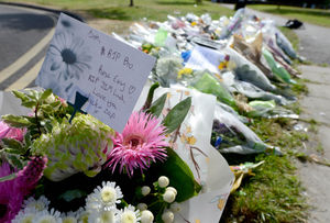 More of the emotional floral tributes