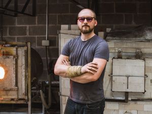 Supporting image for story: Codsall glassblower and Netflix show winner auctions spool artworks for NHS