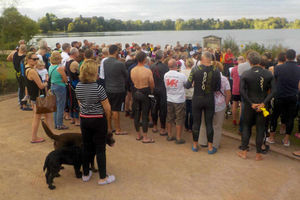 The memorial swim for Nick Thomas