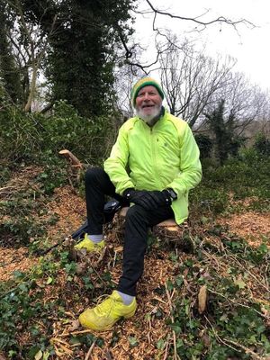 Jim Hussey in his favourite spot on Saturday mornings