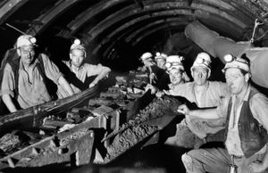 Supporting image for story: 'Hard work, not handouts, helped us build a life' - Your Letters and miners at Highley Colliery in the 1960s in a picture from the archive