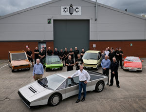Tim Griffin and team of Classic Motor Cars ltd (CMC) in Bridgnorth, Shropshire as they prepared the Aston Martin Bulldog to return to its owner in the United States of America