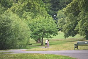 The greenery of the park was on full display