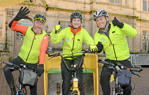 Matt Baker with young rider Adelle and Scot Tares 