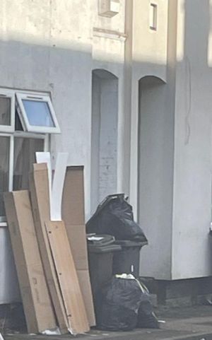 The waste left in Drummond Street