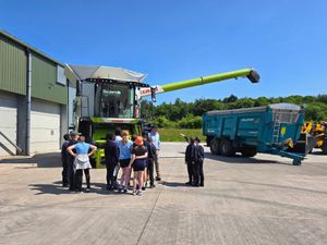Farm manager James Sheldrick gives a talk at Woodlands Farm