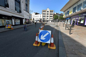 Roads have been closed at Queen Square