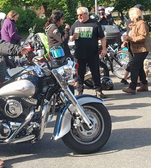 Peter's biker friends who all came to attend the event.