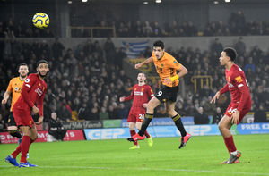 Raul Jimenez of Wolverhampton Wanderers scores a goal to make it 1-1 (AMA/Sam Bagnall)